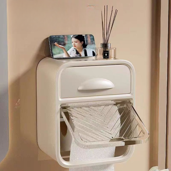 Distributeur de Mouchoirs Mural pour Salle de Bain et Toilettes