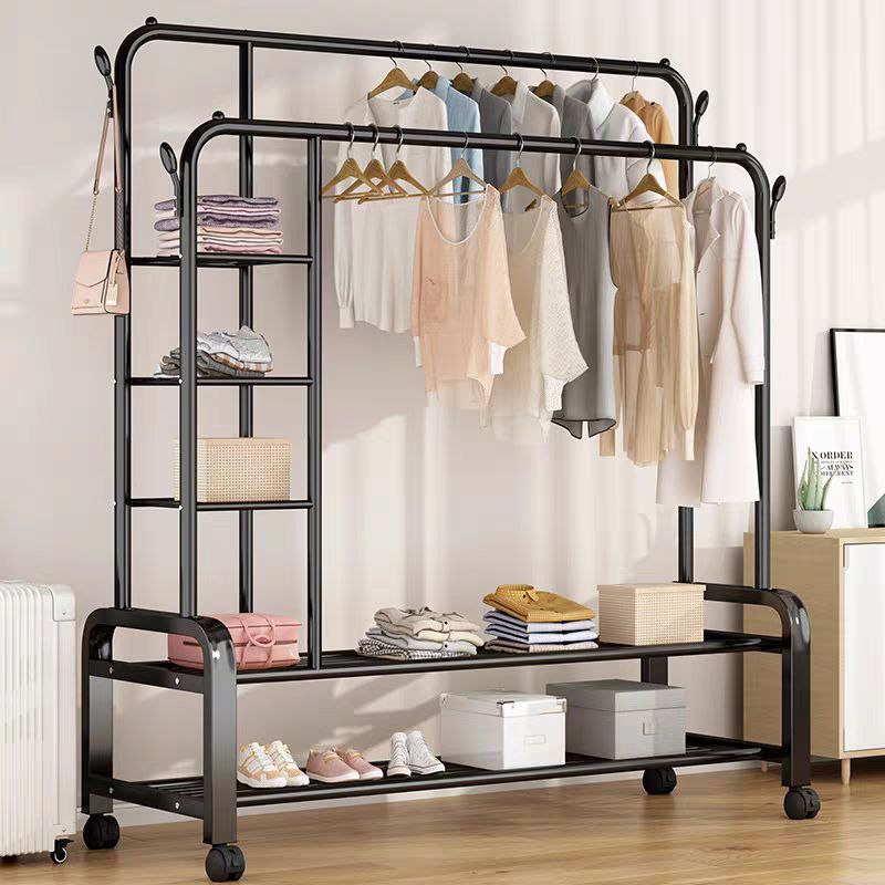 Portant à Vêtements 8-en-1 avec Roulettes – Capacité 58 kg
