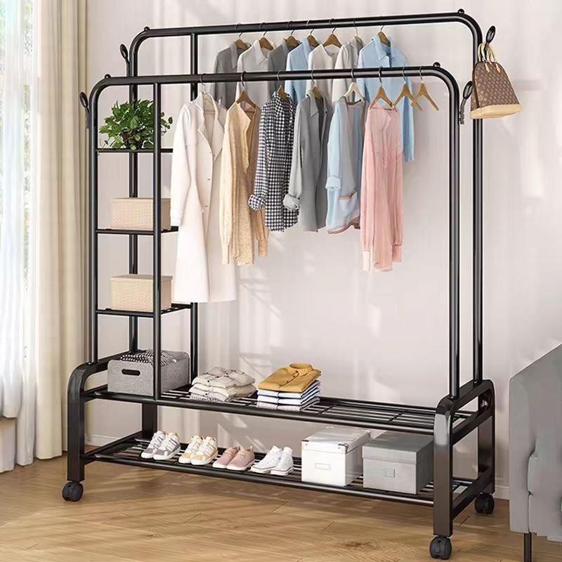 Portant à Vêtements 8-en-1 avec Roulettes – Capacité 58 kg