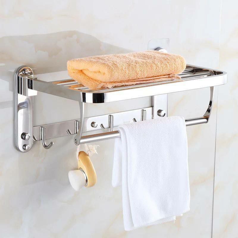 Porte-serviettes mural en acier inoxydable SUS 304 – Pliable, résistant à la rouille