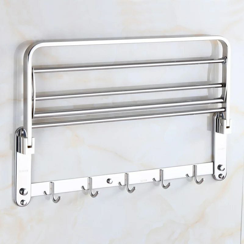 Porte-serviettes mural en acier inoxydable SUS 304 – Pliable, résistant à la rouille