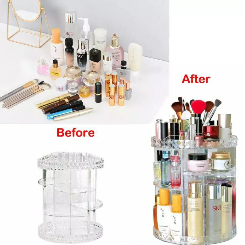 360-degree Rotating Makeup Organizer Box