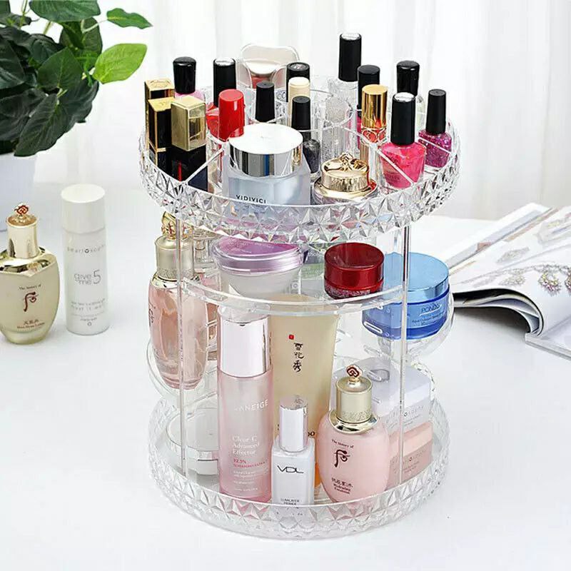 360-degree Rotating Makeup Organizer Box
