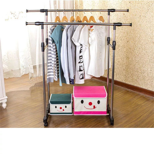 Adjustable Clothes Rack Double in inox